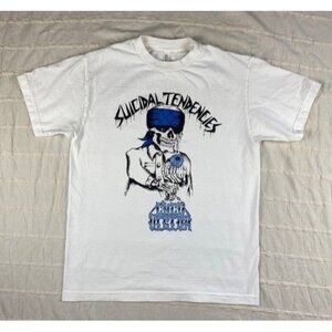 Suicidal Tendencies Cyco Vision T Shirt Mne's Size Medium White Punk Rock Tee